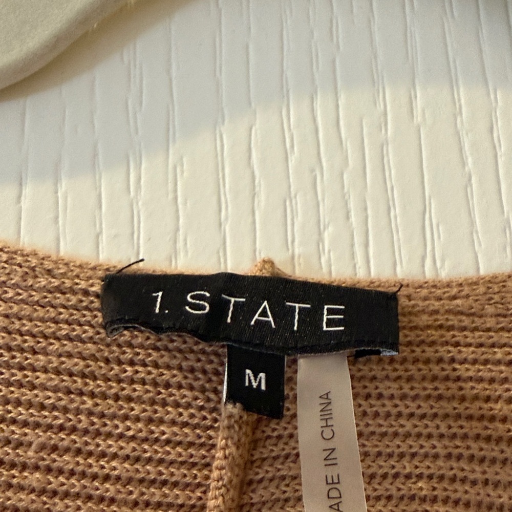 1. State Brown Ribbed Sweater - Picture 3 of 3